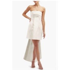 Alfred Sung Ovesized Bow Back Mini Bridal Dress