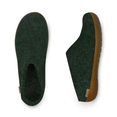 Glerups Mens Dark Forest Slipper Honey Rubber Sole (EU 43  display picture 2