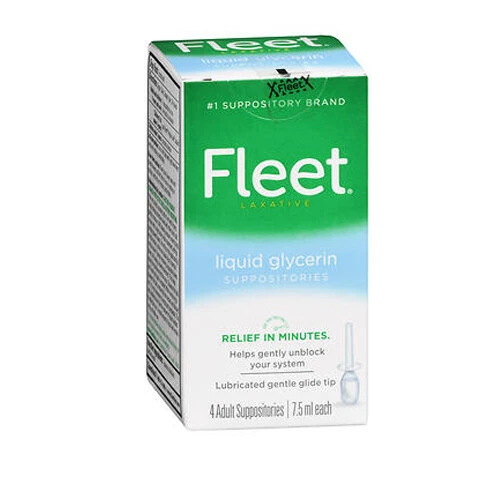 Fleet Liquid Glycerin Suppositories 7.5 Ml, Box Of 4 By Fleet - Picture 1 of 1