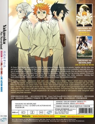 DVD Anime The Promised Neverland Season 1+2 Vol.1-23 End + Live