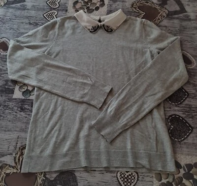pull gris clair femme CAMAIEU - taille S (36) - Photo 1/3