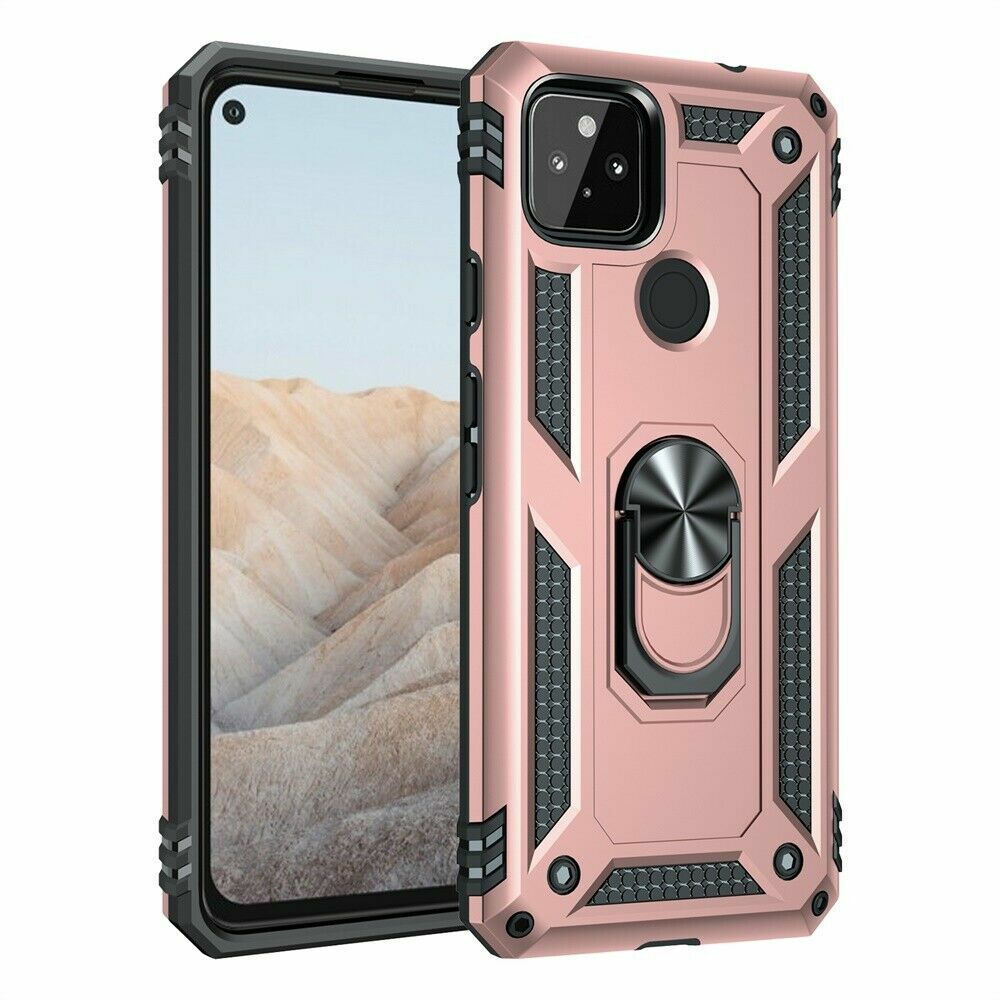 Case Ring Kickstand Armor Shockproof Hybrid Cover For Google Pixel 5a 5G 4XL
