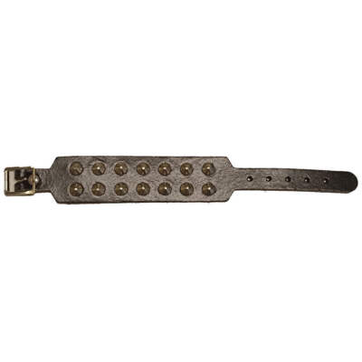 Nietenarmband 2-Reihig mit Spitznieten Lederarmband Gothic Punk Rock Biker