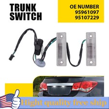 Botón interruptor de liberación de maletero para Chevy Cruze 2011-2016 con lámpara de matrícula S