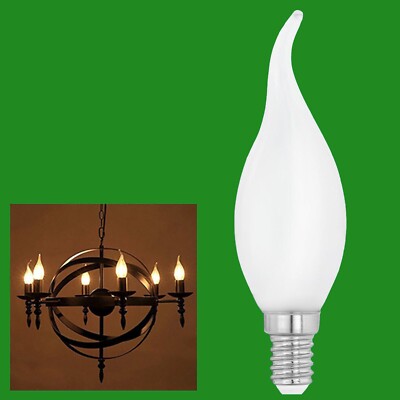 1x 25W mattierte gebogene Spitze Kerze dimmbar Glühbirne SES E14 Edison Schraublampe