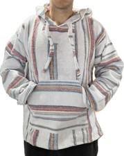 Authentic Mexican Baja Hoodie Drug Rug Pullover Sweatshirt