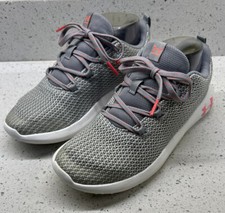 Under Armour Grey Pink Running Sneaker Shoes Youth Size 5