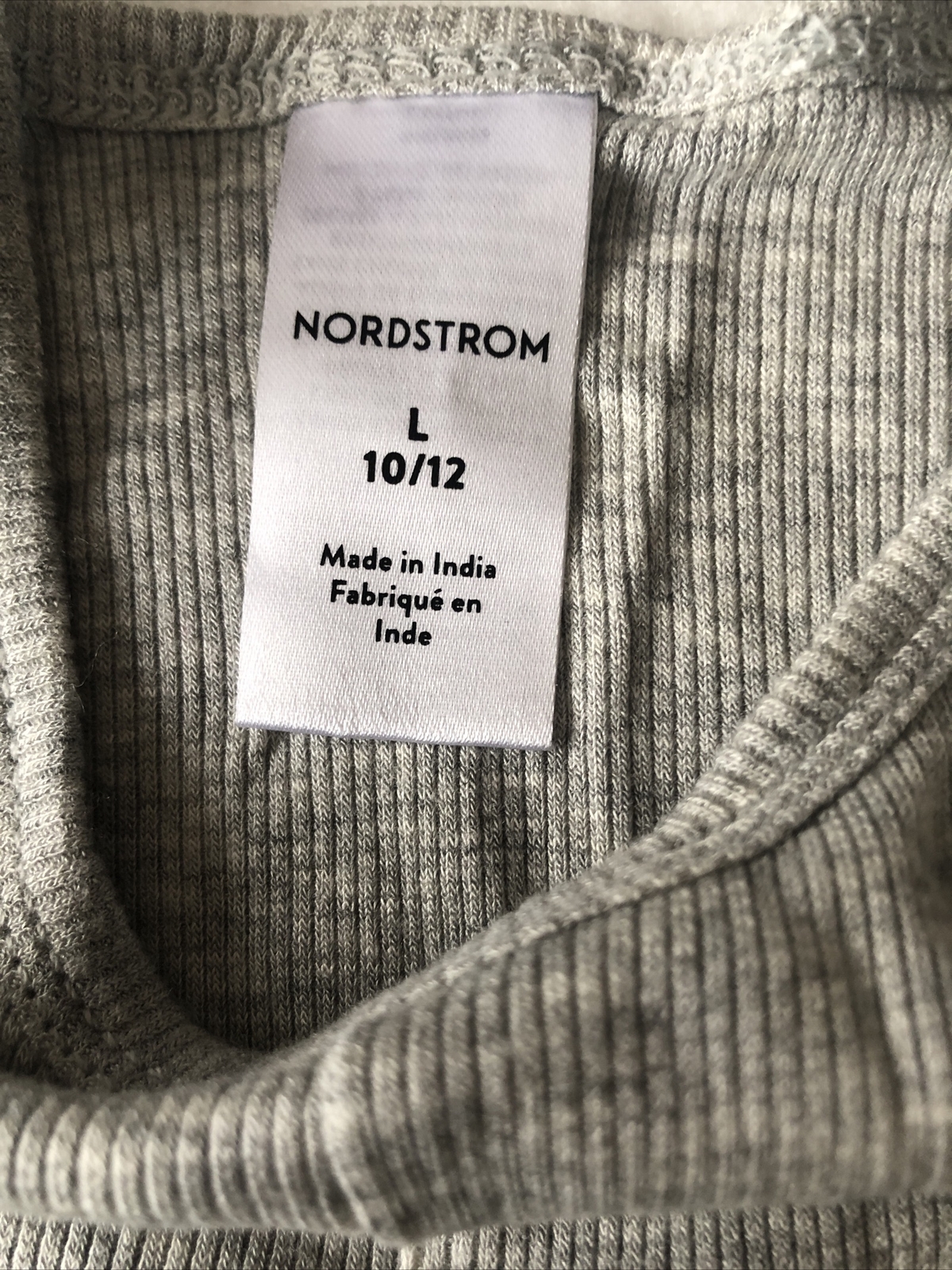 Nordstrom Girls Cross Over Front Tank Cami Top Light Grey Heather Size