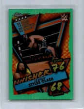 2021 Topps WWE Chrome Slam Attax Green Refractor  AJ Styles /50