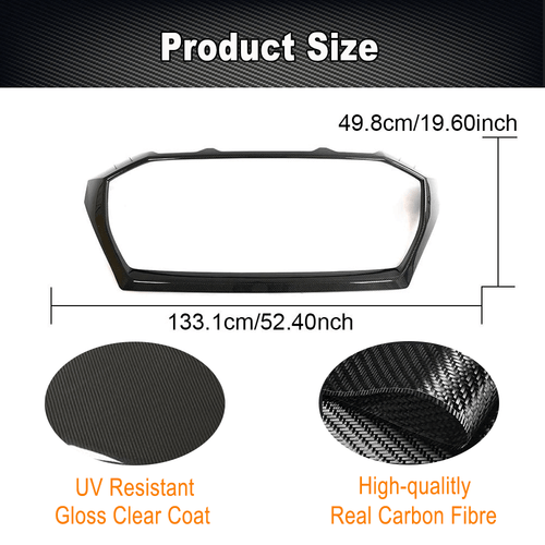 Parrilla frontal de carbono para Audi RSQ8 RS Q8 2020-2024 - Imagen 6 de 11