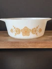 Vintage Pyrex Butterfly Gold 472 Casserole Dish No Lid 1.5 Pint Dish Ovenware