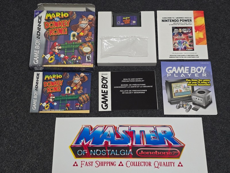 GBA SUPER MARIO VS. DONKEY KONG Complete MINT CIB Box Game Boy Advance Nintendo