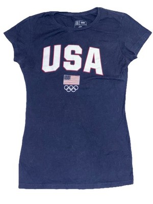 Team USA 2016 Rio Olympics Form Fitted Cap Sleeve Long Body Top Woman s SZ.L