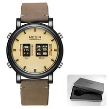 New Luxury Men's Military Sport Quartz Watch Roller Pointer Stainless Steel