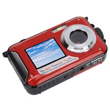 2.7K Underwater Camera With Dual Screens 48MP 16X Zoom 11FT Water Resistant FRCV