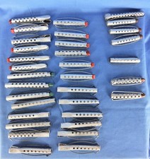 Vintage Aluminum Hair Curlers Lot 33 Tip Top Solo Nudell Hollywood Metal Rollers