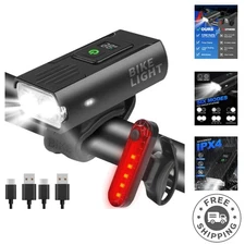 1500 Lumens USB Rechargeable Bike Light Set – Super Bright Safety Lights