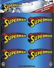 Patch - C&D Visionary - DC Comics Superman Text Logo 6 Pack 2" Mini Iron-On