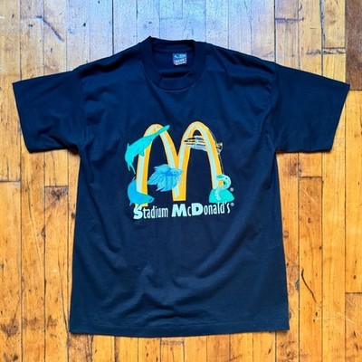 Vintage 80s 90s Stadium McDonalds Marine Life Screen Stars Large T-Shirt Black