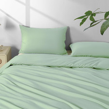 King Size Zipper Pillow Cases Set of 2,Light Green,20x36 Inches