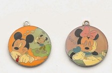 Vintage Disney Minnie Mouse  Mickey Mouse Small Necklace Charms