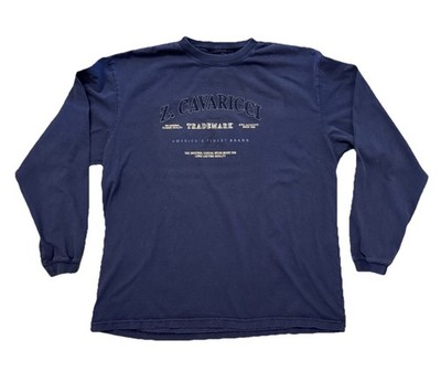 Vintage 90s Z Cavaricci Long sleeve embroidered t-shirt Medium