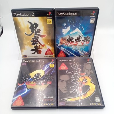 Onimusha 1 2 3 Dawn of Dreams Set Lot 4 PS2 PlayStation 2 Original Japanese CIB