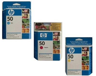 3er orig. HP 50 Set Satz | HP 51650AE CYAN + MAGENTA + YELLOW  HP Designjet 250c