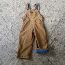 OshKosh B'gosh Kids Brown Corduroy Overall Warm Lined Sz 2T