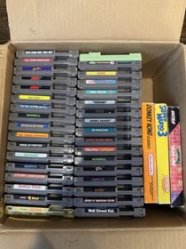 Nintendo NES Lot w/ 2 Consoles, 5 Controllers, 1 Light Gun, 37 Games