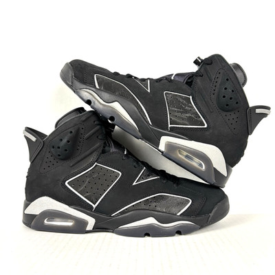 Nike Air Jordan 6 Retro Cap and Gown Black Silver IR2266-010 Men Size 8.5
