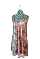 Vintage Barbizon Nighty Peach Floral Roses Shiny Glossy Satin Flowy Babydoll