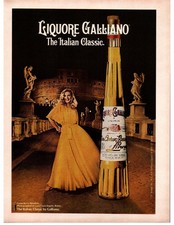 Galliano Italian Classic Liqueur Liquore Castel San Angelo Rome Print Ad 1979