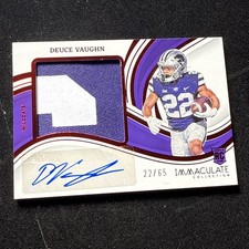 2023 Immaculate Collegiate Deuce Vaughn RPA 2 Color Patch /65 SSP Rookie Auto