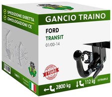 Per Ford TRANSIT FURGONE 00-14 Gancio Orizzontale Estraibile