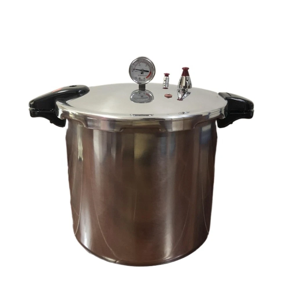 Commercial Aluminium Pressure Cooker 15L 22L with Pressure Gauge Large Capacity