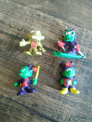 1980's McDonald's Astrosniks 1984 Bully Figuren Lot 4 Happy Meal Toy Gold Robot