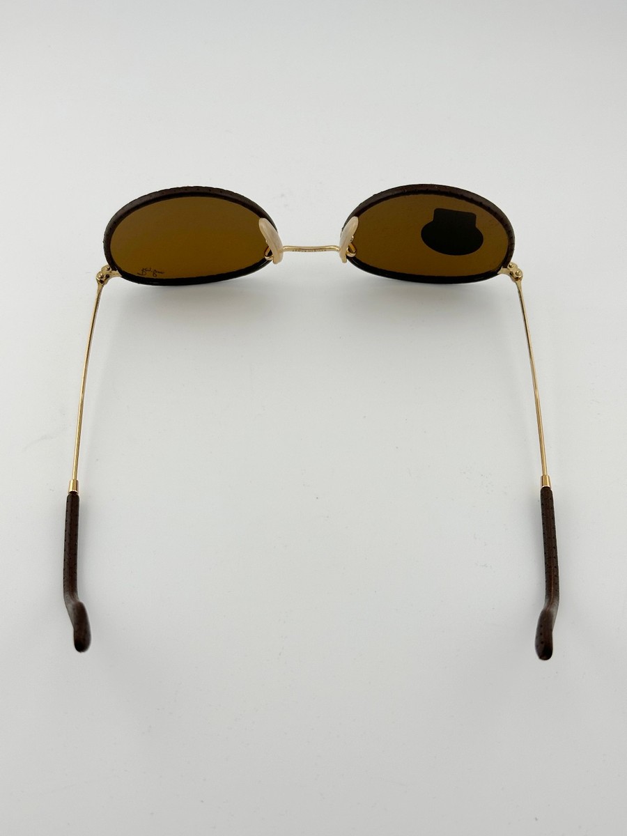 Ray-Ban Round Craft Sunglasses with Denim Trim - RB3575Q New Ray-Ban RB3475-Q Round Craft Sunglasses 9041 Gold  main image 4