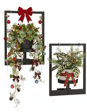 Bamworld Plant Stand Indoor Wall Decor Metal Plant Hanger 2 Pack (Patent Design)