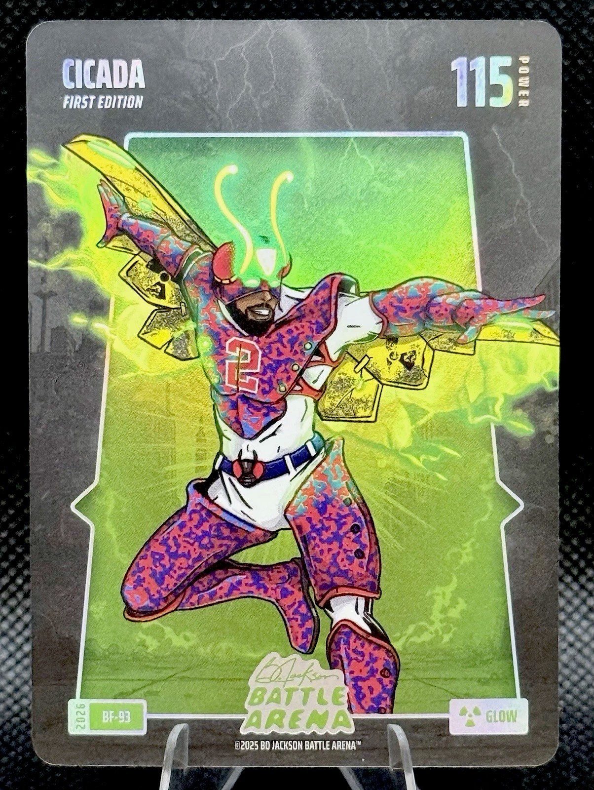 Bo Jackson Battle Arena Cicada Glow Battlefoil