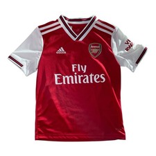 Adidas Arsenal FC Official 2020-2021 Kids Red and White Home Soccer Jersey sz S