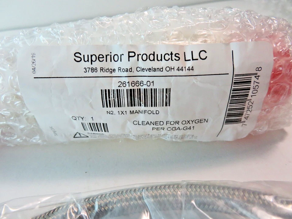 (2) Manguera Superior 261666-01 1x1 colector óxido nitroso (N2O) PTFP-580-24 Foto 3 de 4
