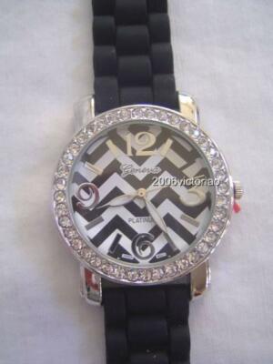New Geneva Black Rhinestones Watch 2b bebe Great gift Valentine Birthday Present