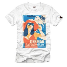 German Fallschirmjäger Bundeswehr Rundkappe Sprungdienst Sommer T-Shirt#619