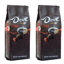 2 Pack - Dove Dark Chocolate Candy Flavored Ground Coffee - 10 Ounce