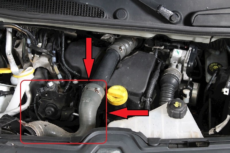 DRUCK SCHLAUCH LADELUFTLEITUNG LADELUFT ROHR RENAULT KANGOO 1.5 