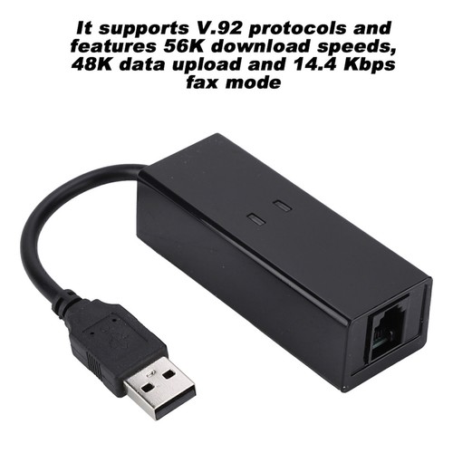 Fax Modem USB 56K External Dial-up Voice Fax Data Modem Suitable For - Imagen 5 de 9