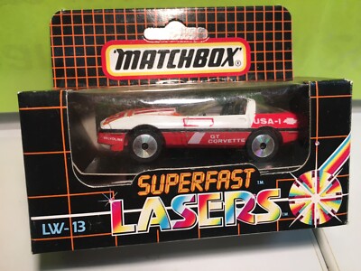 Matchbox Lasers Corvette In Originalverpackung ( Modell leicht bespielt)   MACAU