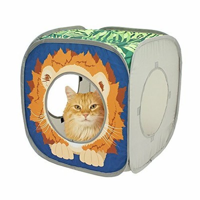 Kitty City Safari Play Cubee, Cat Cube, Play Kennel, Cat Bed,  Assorted Styles 