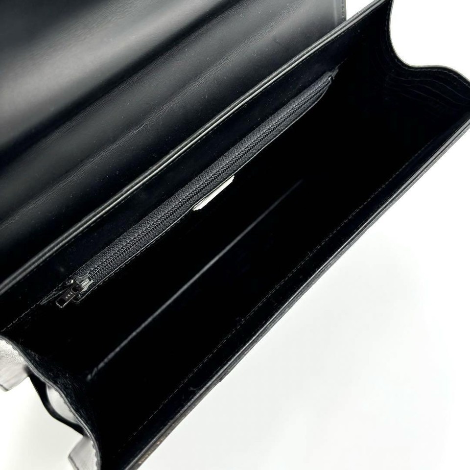 GIANNI VERSACE Top Handle Bag HandBag Embossed Leather from Japan Used